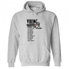 Viking World Tour Classic Unisex Kids and Adults Pullover Hoodie for Travellers								 									 									